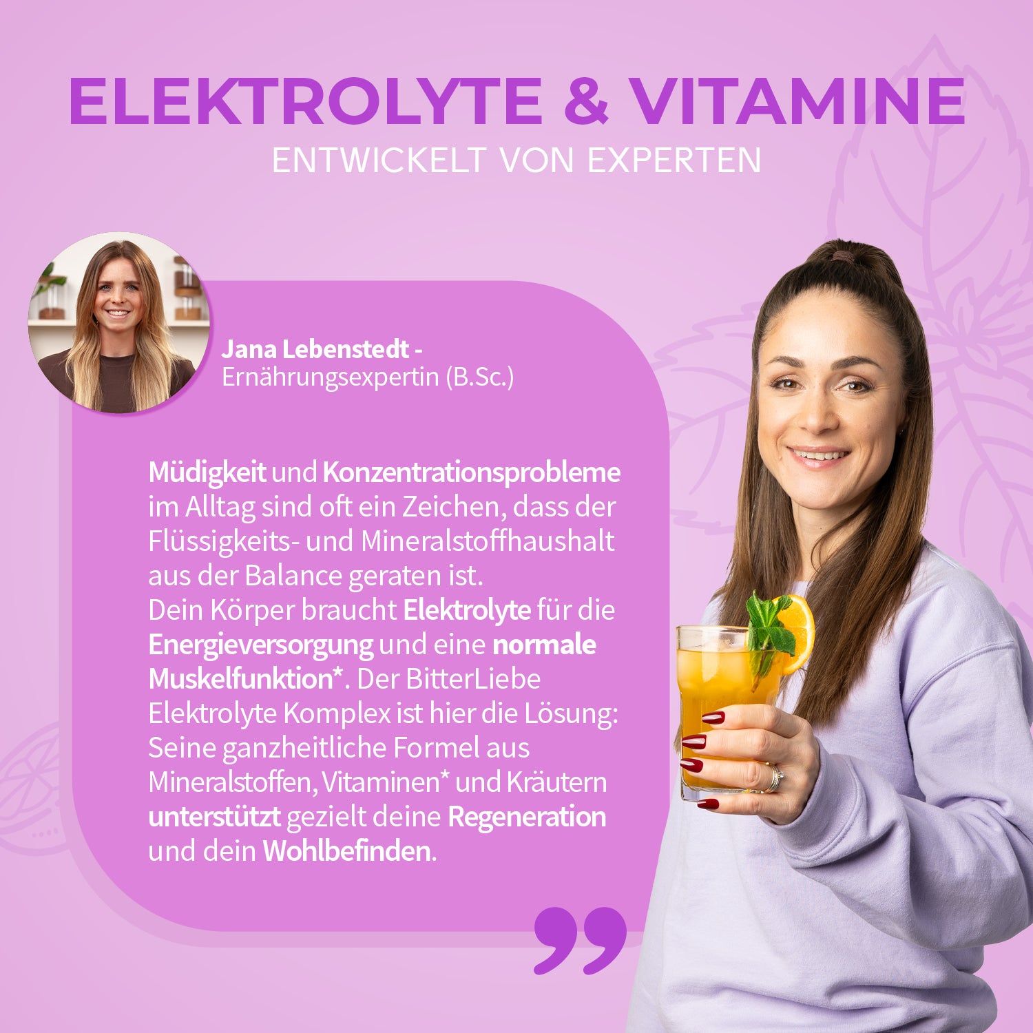 BitterLiebe Elektrolyte* Komplex Orange - Elektrolyt Pulver mit Magnesium & Kalium
