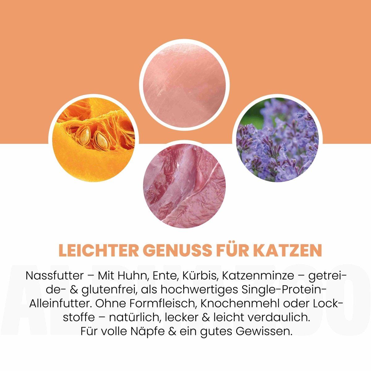 alphazoo Ente + Huhn Nassfutter für Katze