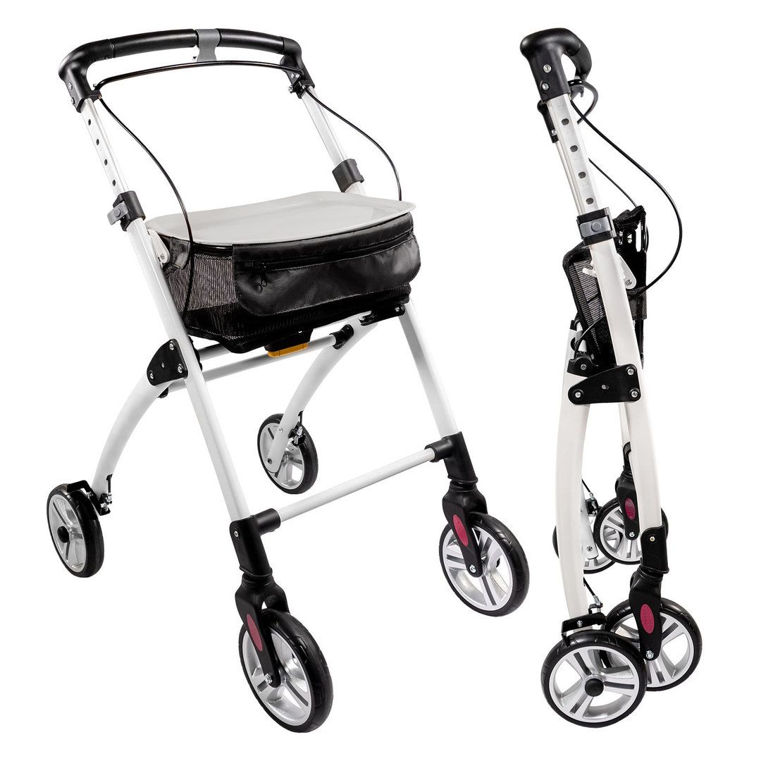 Casa Rollator schmal für Wohnung & Innenbereich Weiß