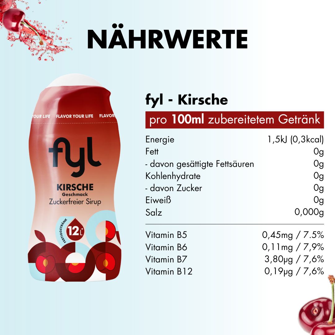 fyl Zuckerfreier Sirup Kirsch Geschmack