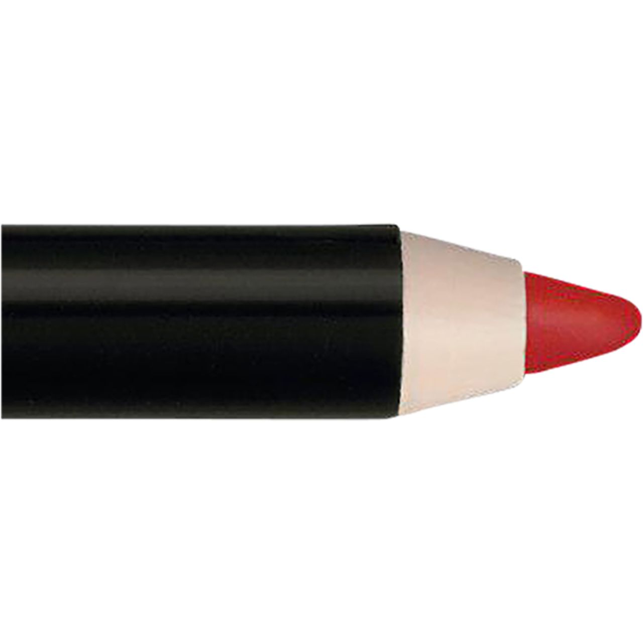 IsaDora Perfect Lipliner. Rote Mine, schwarzer Stift. Spitze und Stiftende hell. 