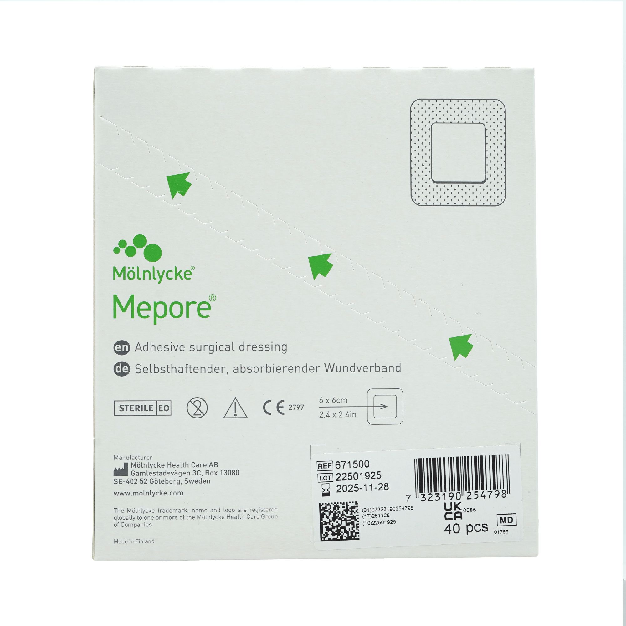 Mepore Wundverband steril 10x11 cm 40 St Pflaster