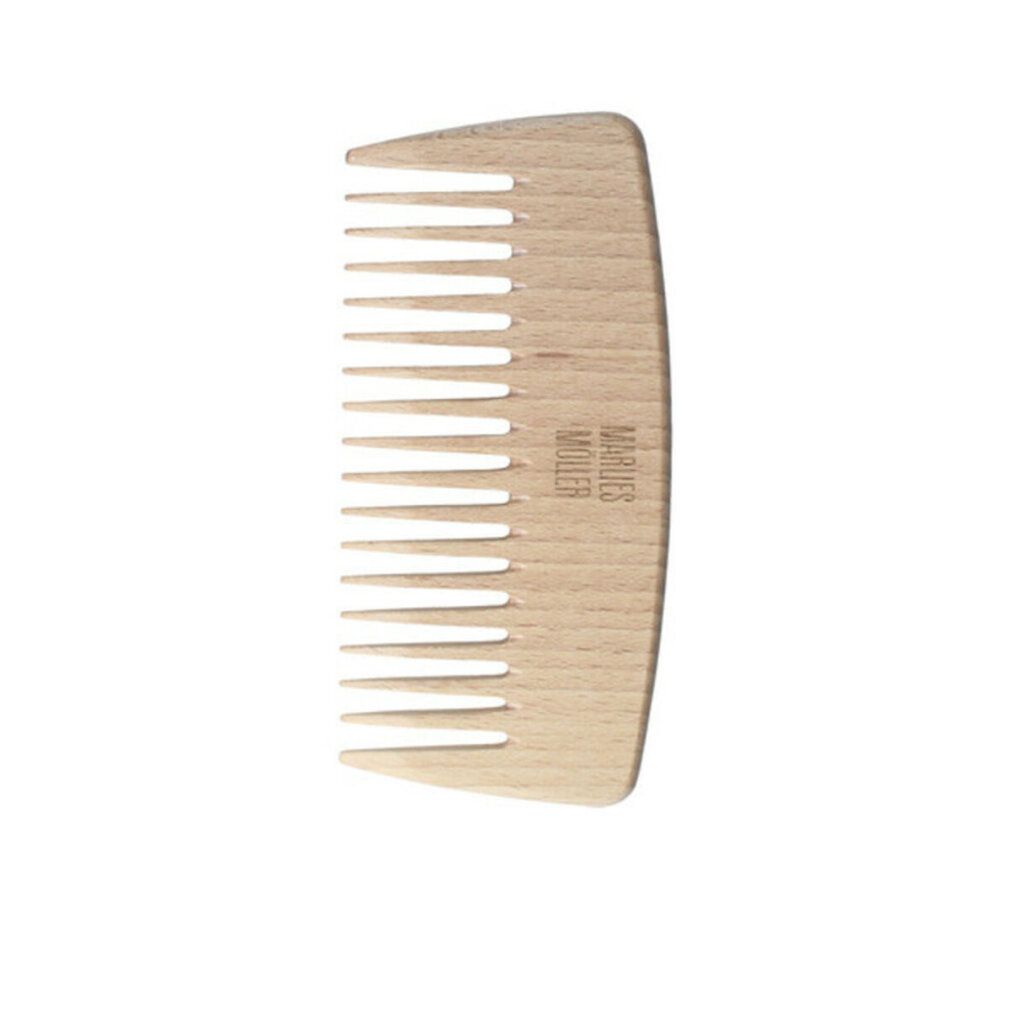 Holzkamm mit breiten Zinken. Aufschrift Marlies Möller.