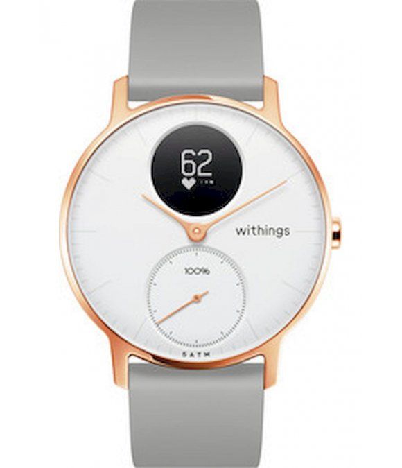 Pulsuhr / Tracker Withings Activity Tracker STEEL HR ROSE GOLD HWA03b-36white-RG -S.Grey-All-Inter