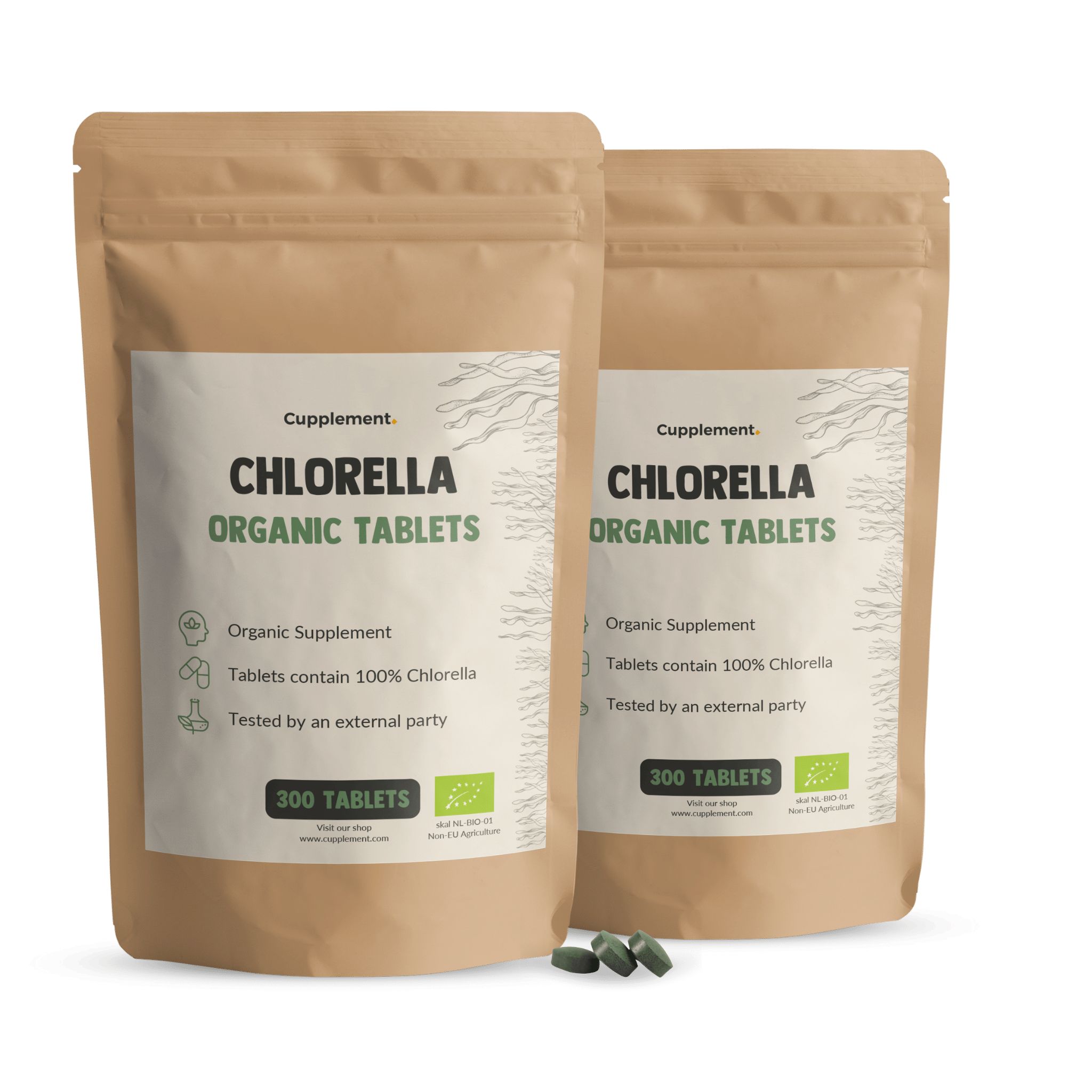 Cupplement® - Chlorella Tabletten 500 mg Bio Kombipack 600 St