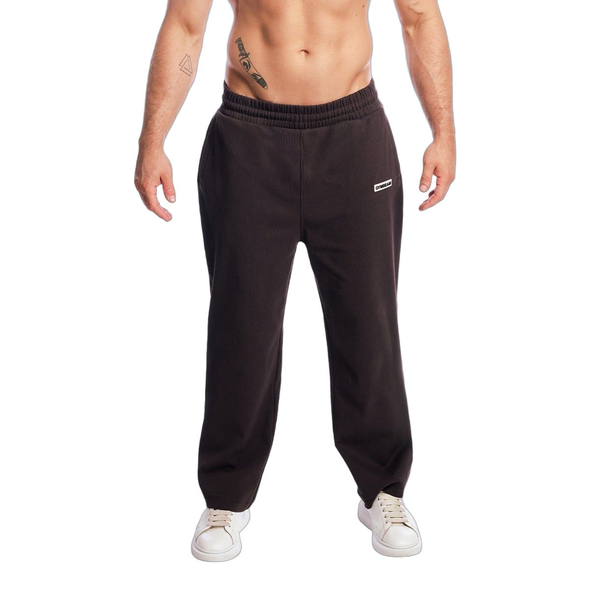 GymBeam Herren Jogginghose Oversized mit weitem Bein in Tee Braun 1 St