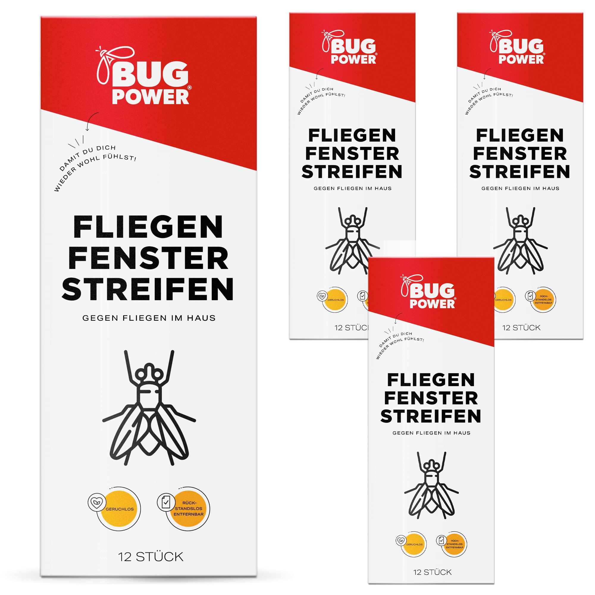 SILBERKRAFT Fliegen Fensterstreifen
