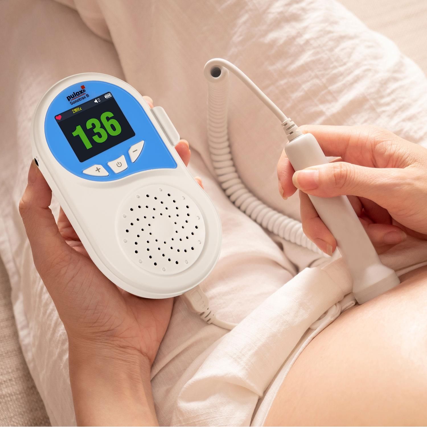 pulox - Sonotrax B - Ultraschall Fetal-Doppler mit Lautsprecher & LCD-Display