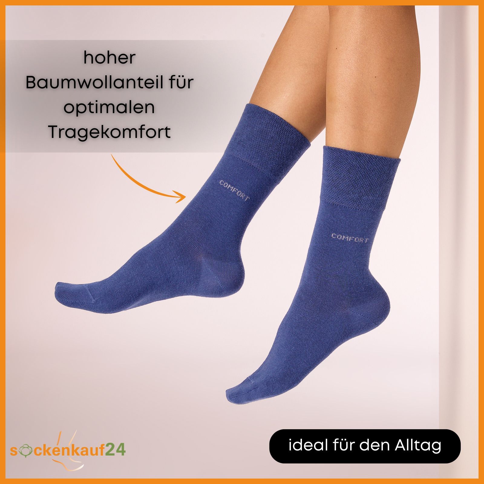 Comfort Diabetiker Socken mit Komfortbund ohne Gummi