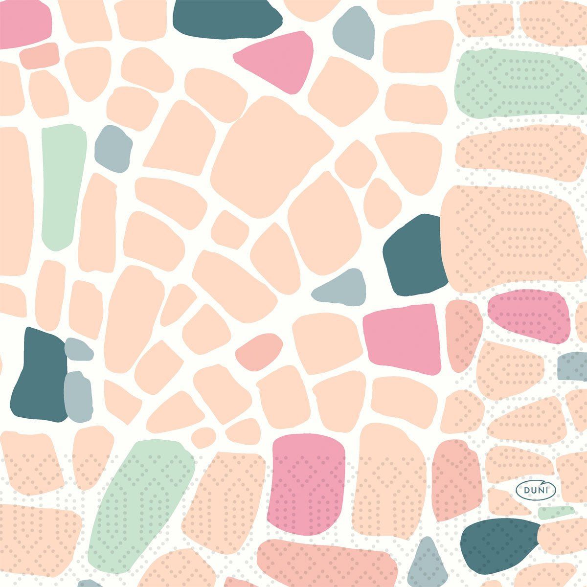Serv.33x33 3lg 1/4 Ocean Pebbles 50P. 5000 St Tücher
