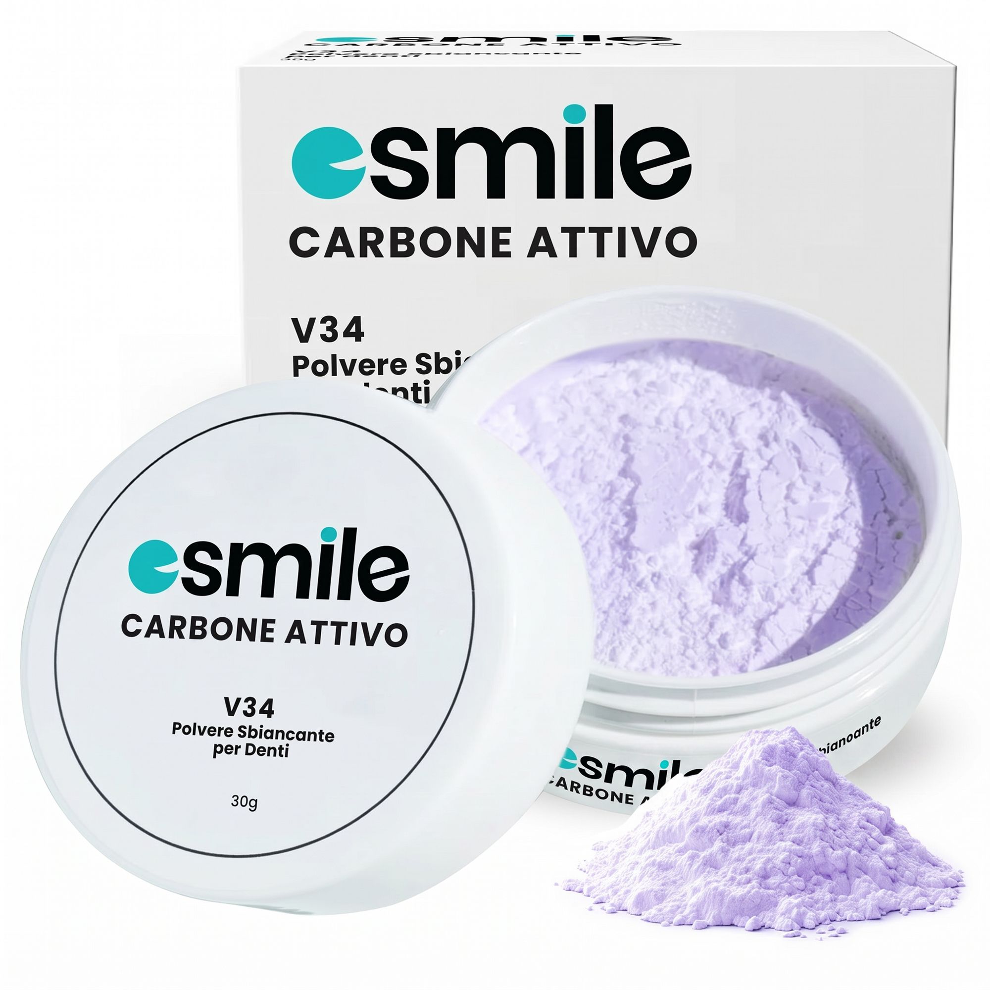 esmile - Carbone V34 Viola Sbiancante Denti