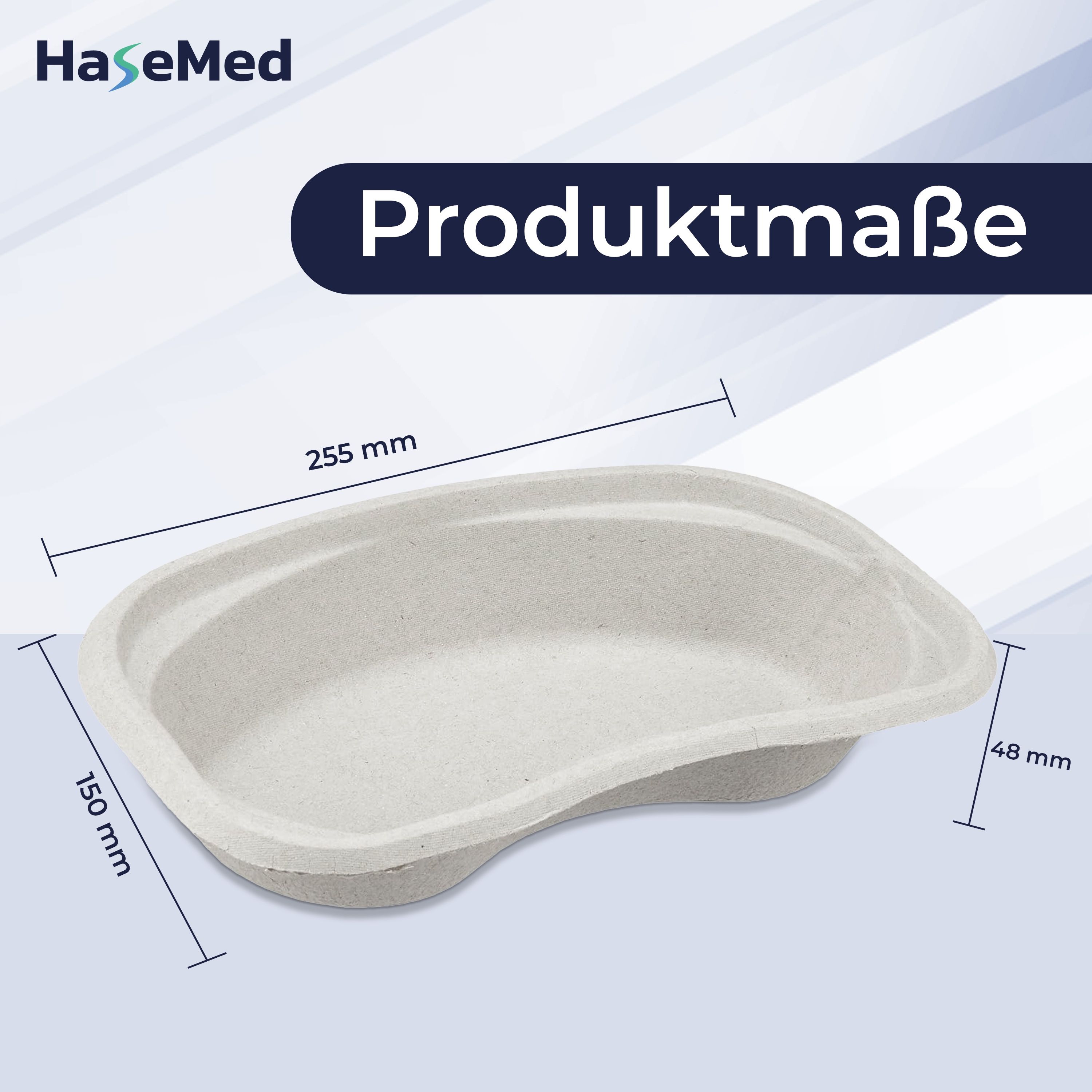 Nierenschale aus Pappe, beige. Produktmaße: 255 mm x 150 mm x 48 mm.