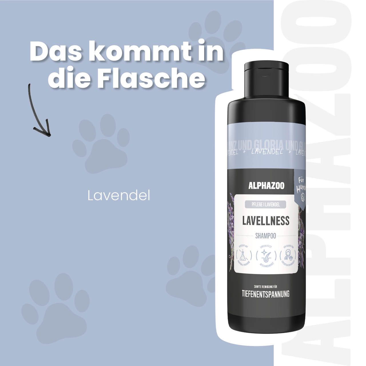 alphazoo Lavellness Shampoo für Hunde – mit Lavendel-Duft