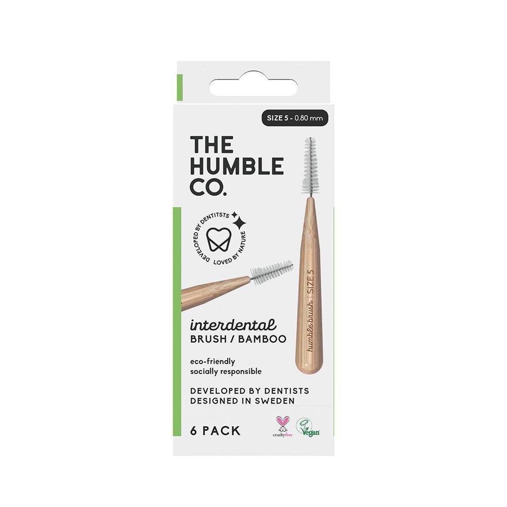 The Humble Co. Interdentalbürsten aus Bambus, Größe 5, Grün