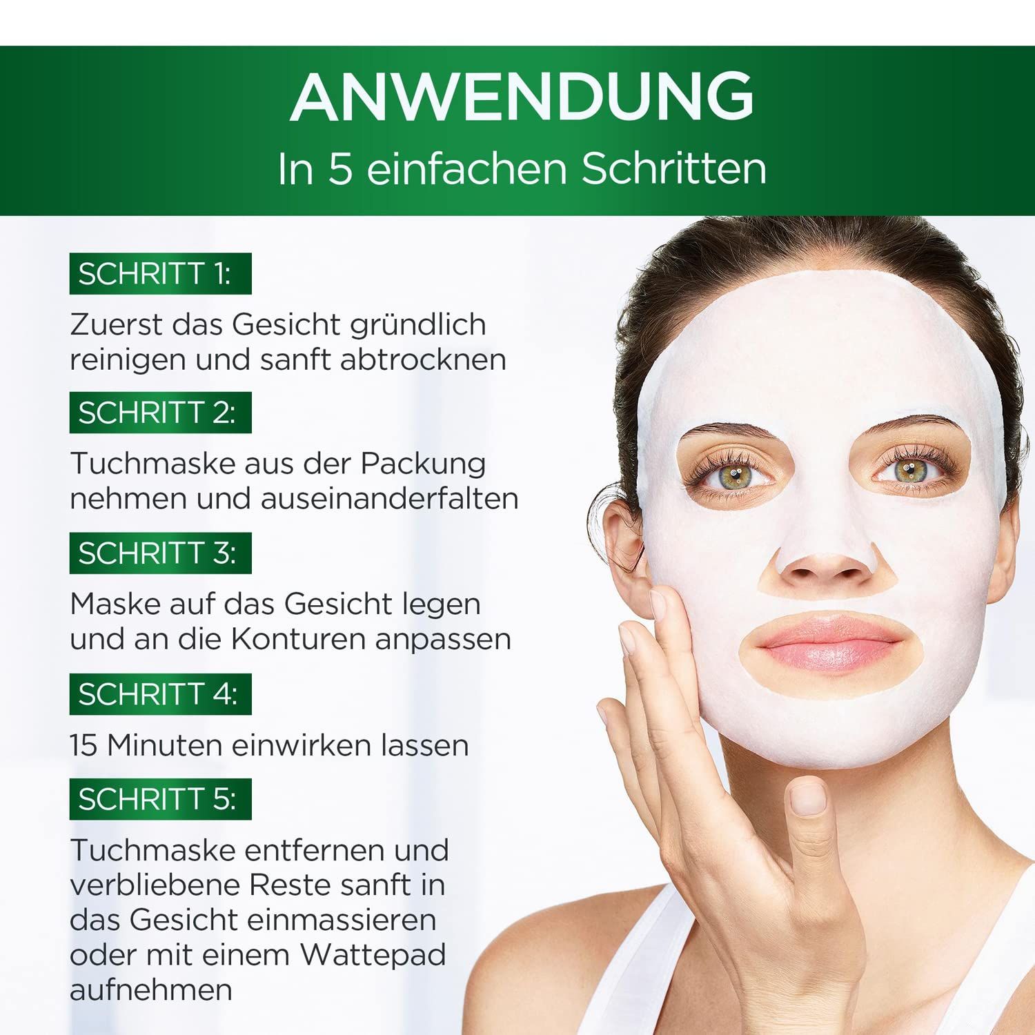 Garnier Tuchmasken Set für jeden Hauttyp, 7 Gesichtsmasken für trockene bis normale Haut