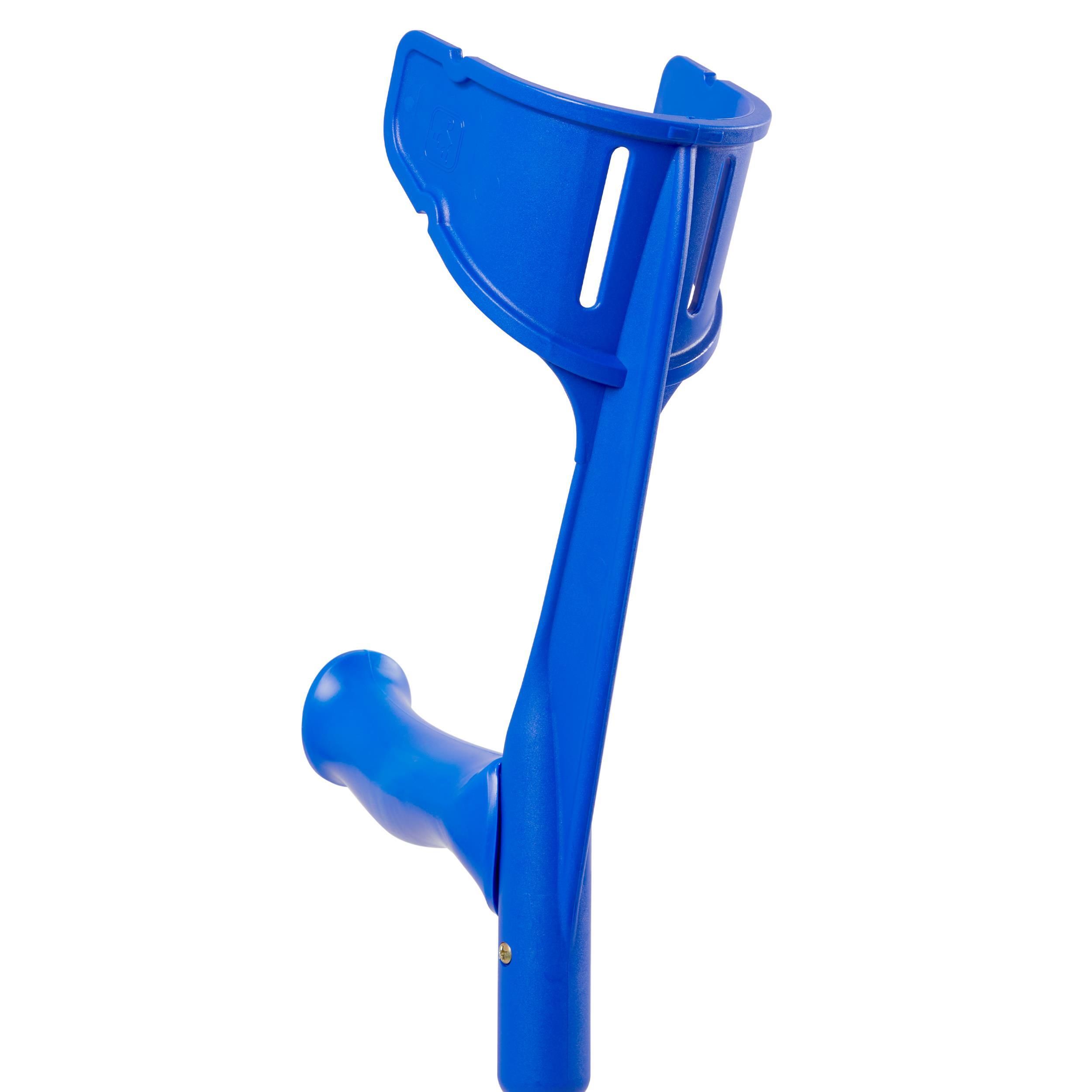 1 Paar Blau MAGIC SOFT 130 Kg Unterarmgehstütze von REBOTEC mit Ergo Softgriff