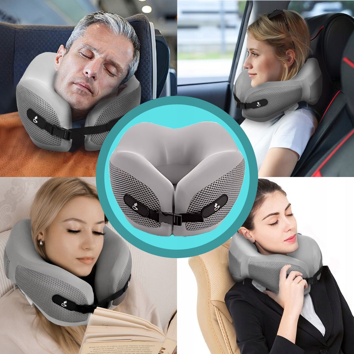 Medi Sleep Reisekissen aus Memory-Schaum mit Nackenstütze