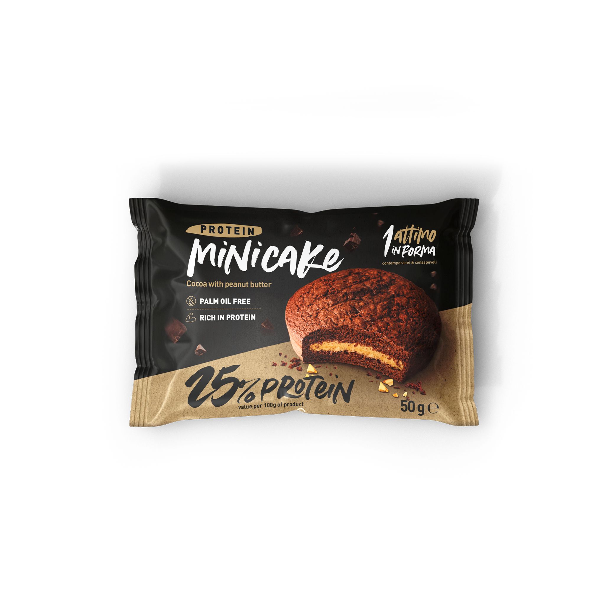 1attimoinforma Minicake Proteica al 20%; Gusto Cacao e Burro d'Arachid view 2