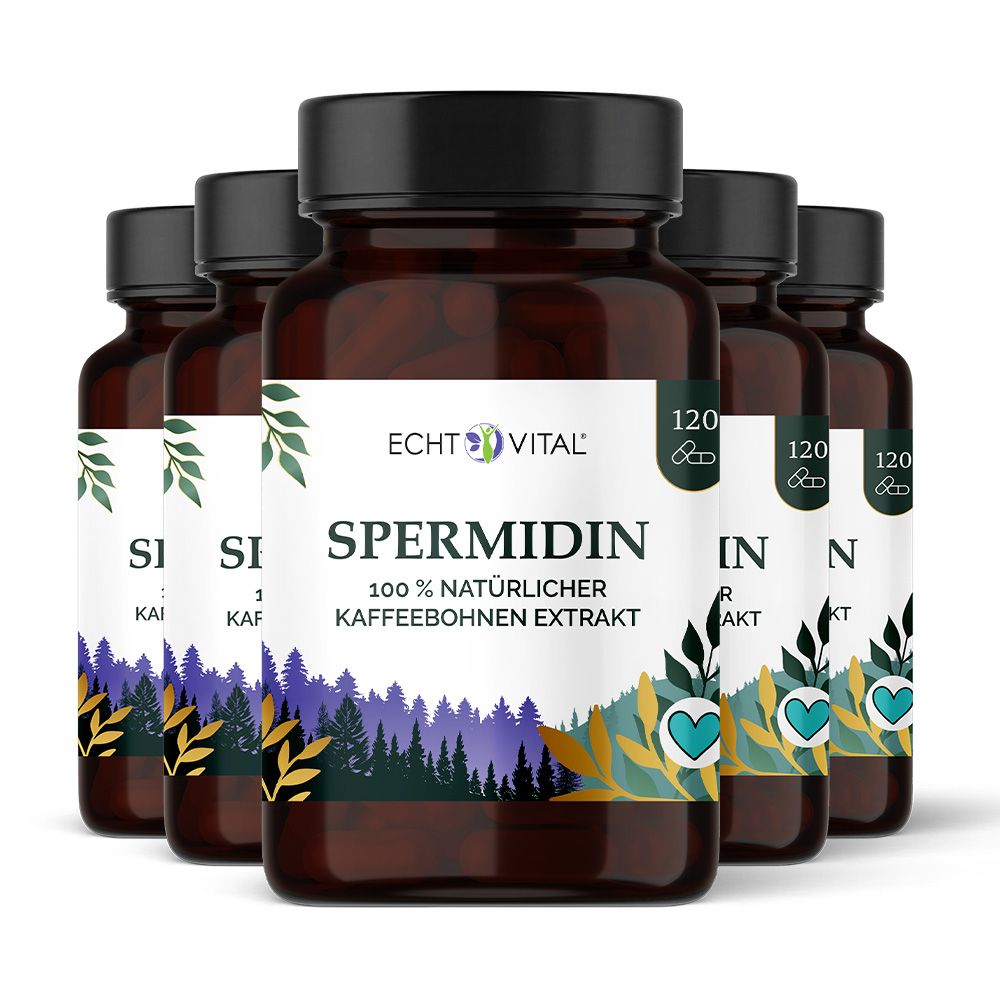 Echt Vital Premium Spermidin aus 100 % natürlichem Kaffebohnen-Extrakt