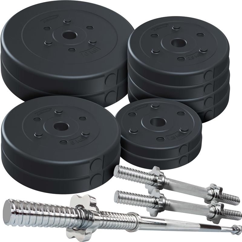 ScSPORTS® Kombi-Hantelset 59 kg Kunststoff 1LH, 2KH