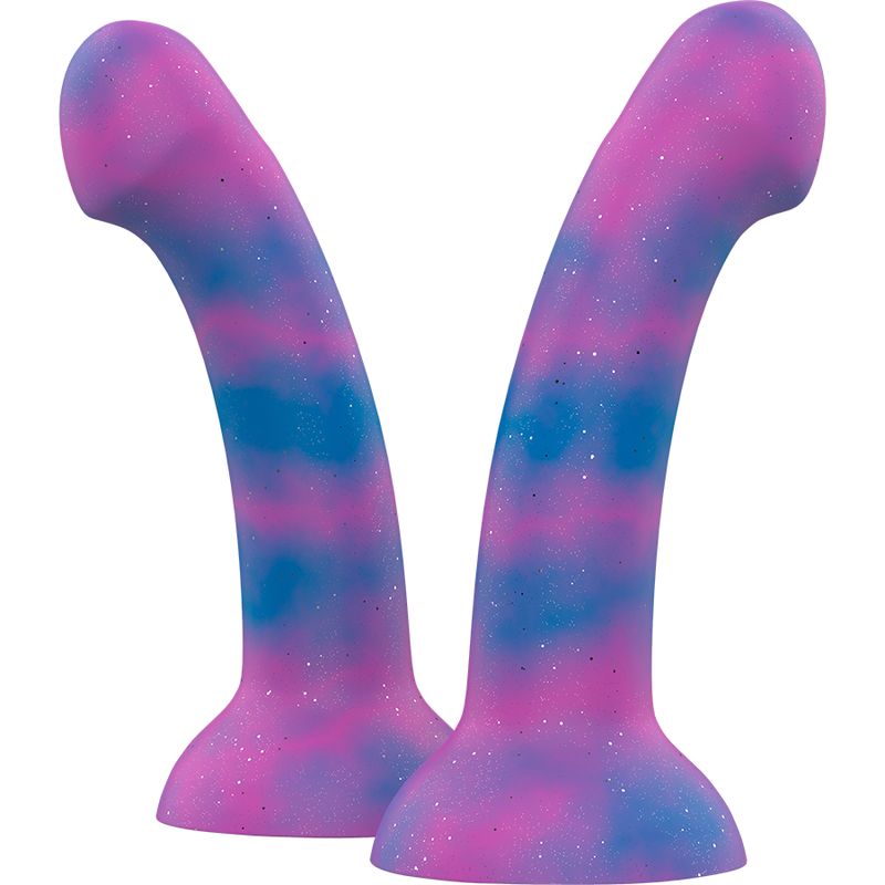 Zwei Dildos, farbiges Design.