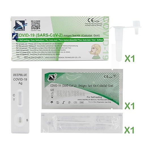 Deepblue Covid-19 Corona Antigen Schnelltest | Gratis parahealth Tests 100 St