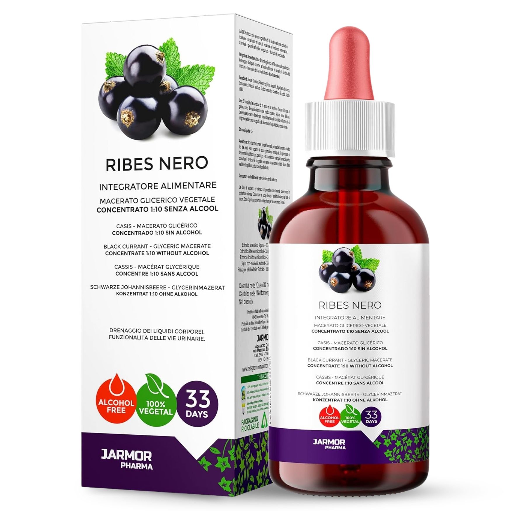 Ribes Nigrum Gocce Concentrate Antiallergico Naturale Antinfiammatorio Ribes Nero 100ml