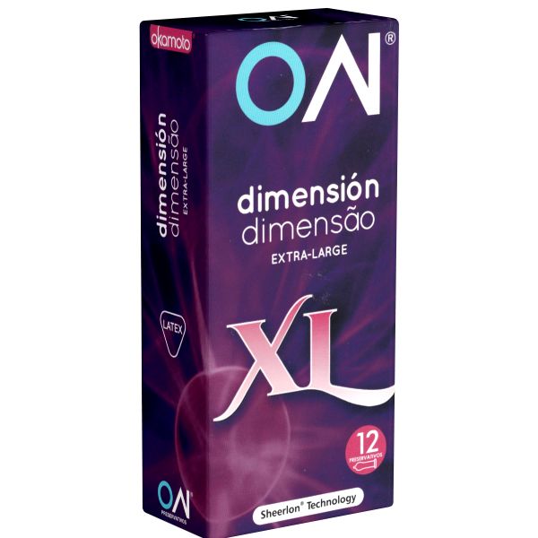 Okamoto ON® *Dimension XL* SHEERLON®-Kondome mit 69mm-Kopfteil