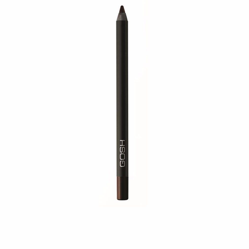 Brauner Eyeliner-Stift. Schwarzer Schaft mit brauner Spitze. Marke GOSH.