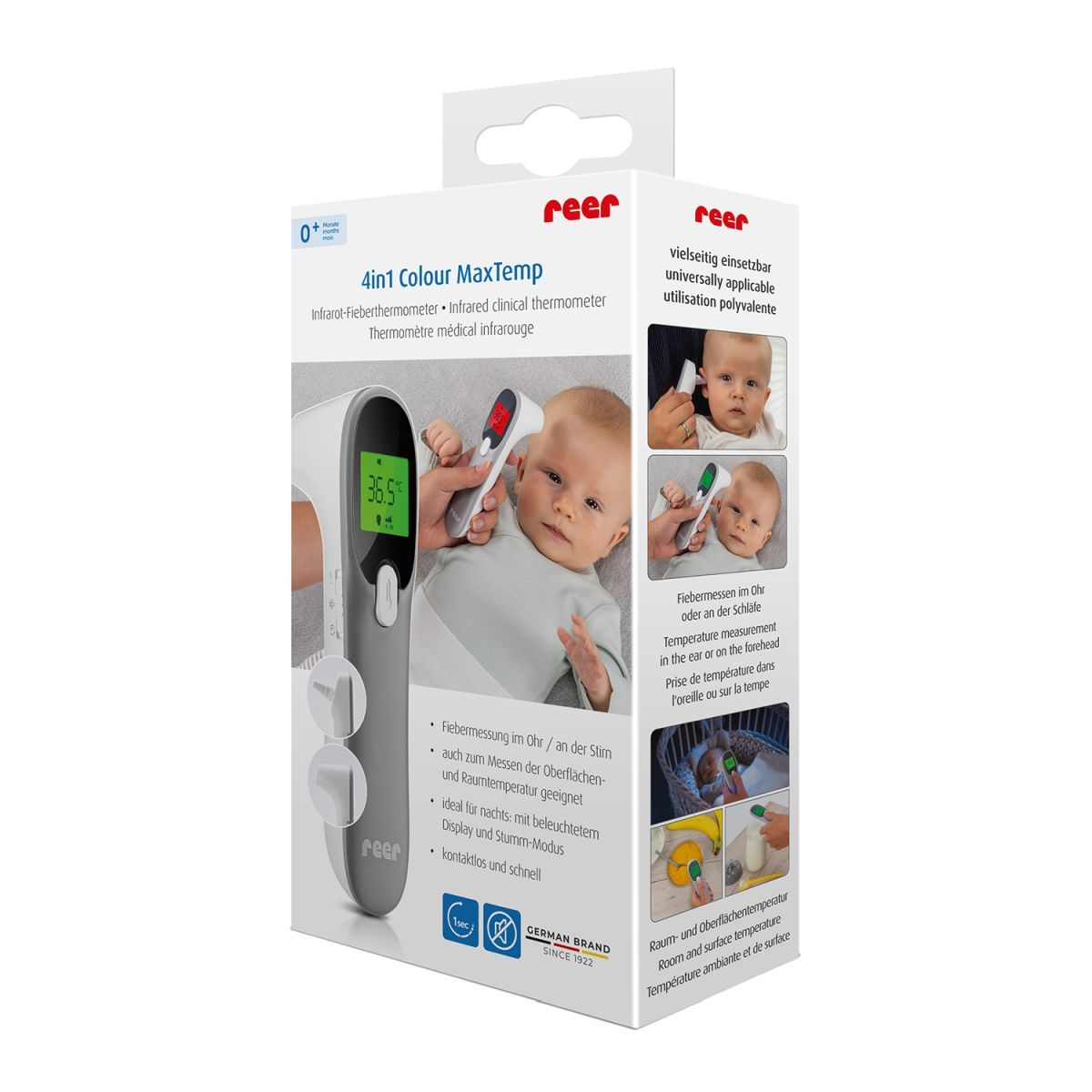reer 4in1 Colour MaxTemp Infrarot-Fieberthermometer
