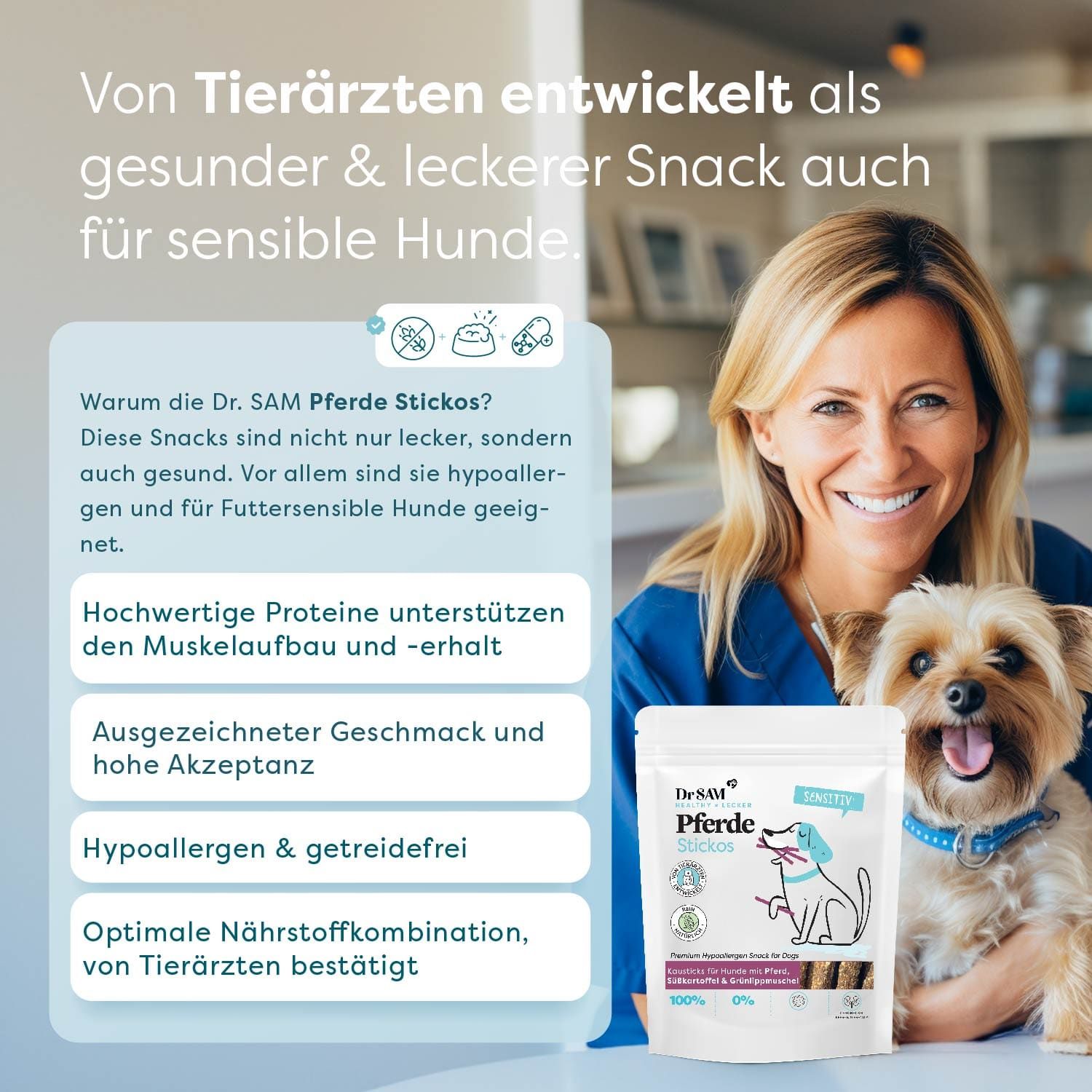 Dr. SAM Pferde Stickos für Hunde