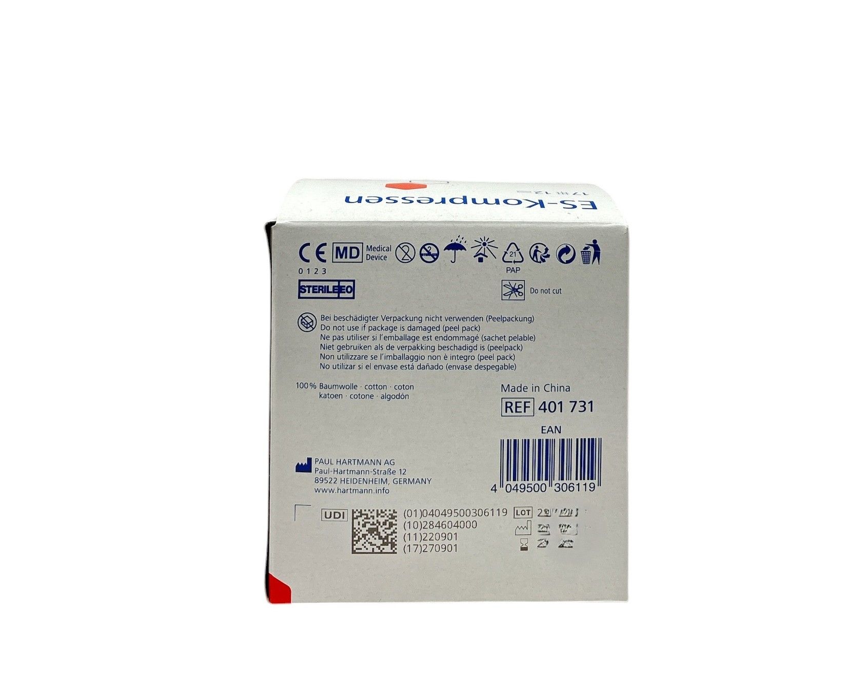 ES-Kompressen STERIL 12-Fach 5cm x 5cm