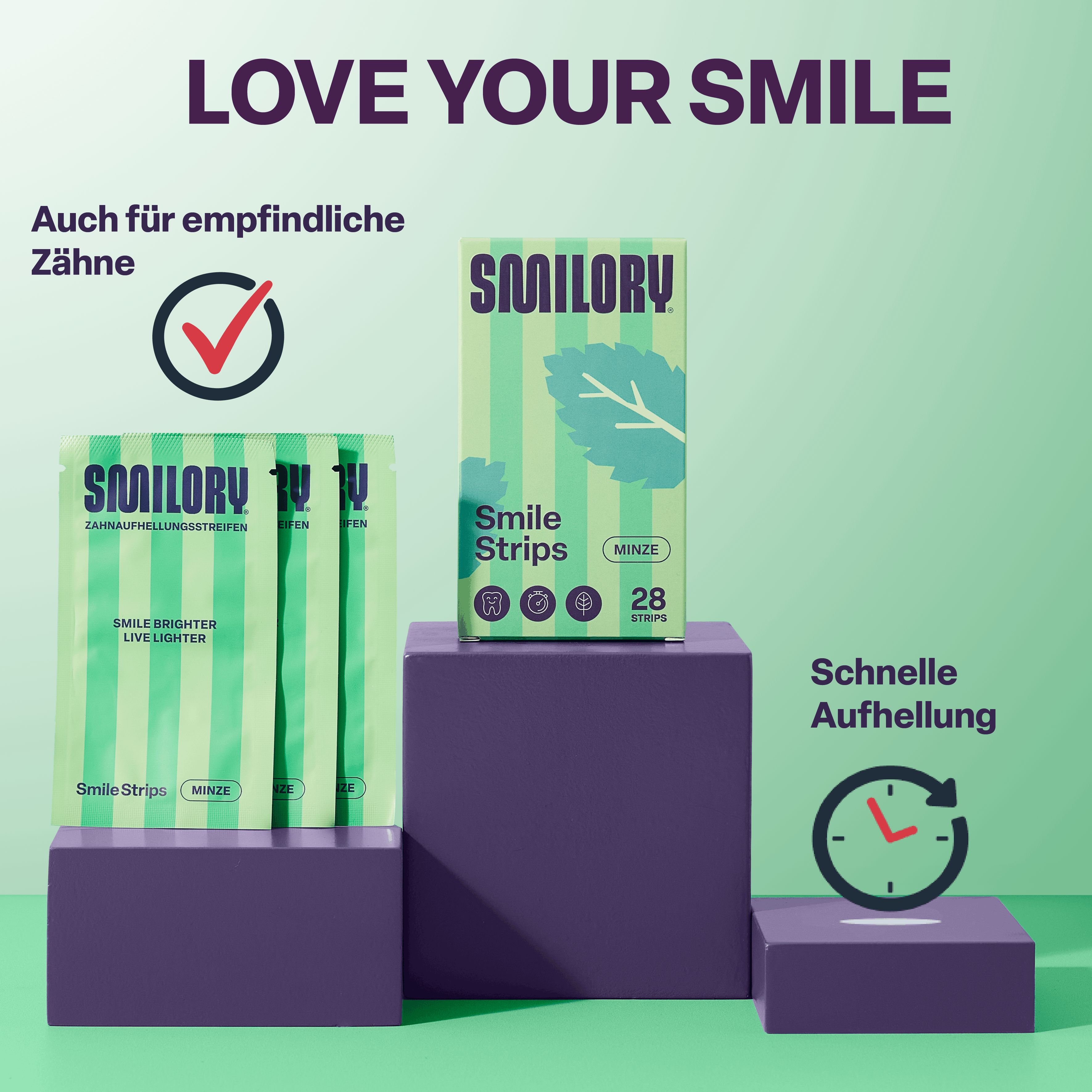 Smilory® Smile Strips - Zahnaufhellungsstreifen (Minze)
