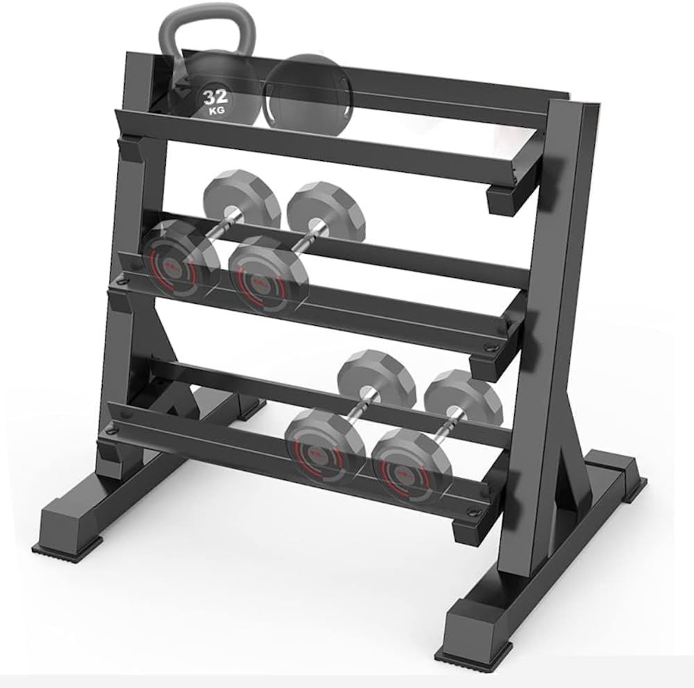 FFitness Rastrelliera per Manubri 3 Livelli Supporto Porta Pesi FF