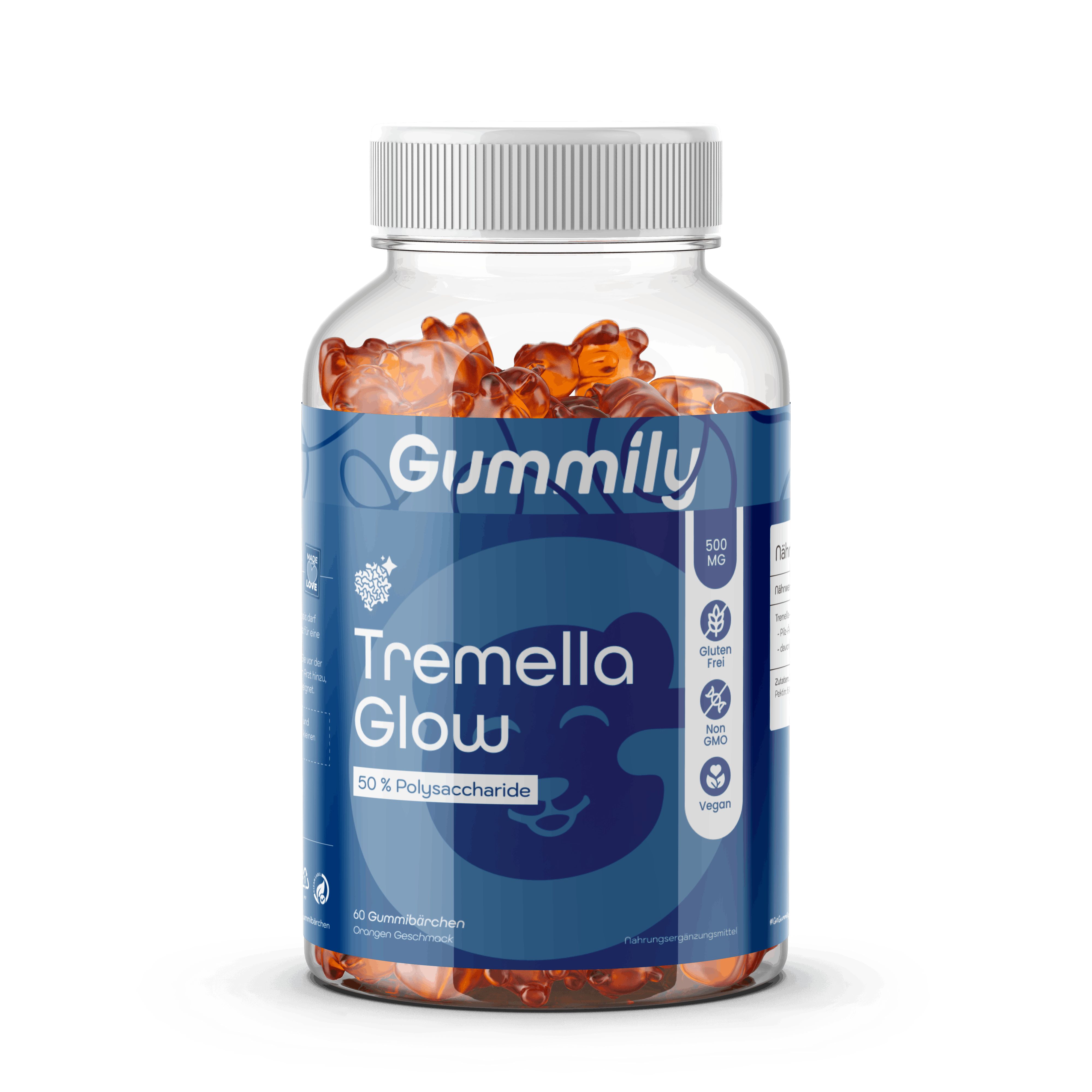 Gummily® Tremella Glow Gummibärchen - 250 mg Polysaccharide Vitalpilze für die Haut 60 St
