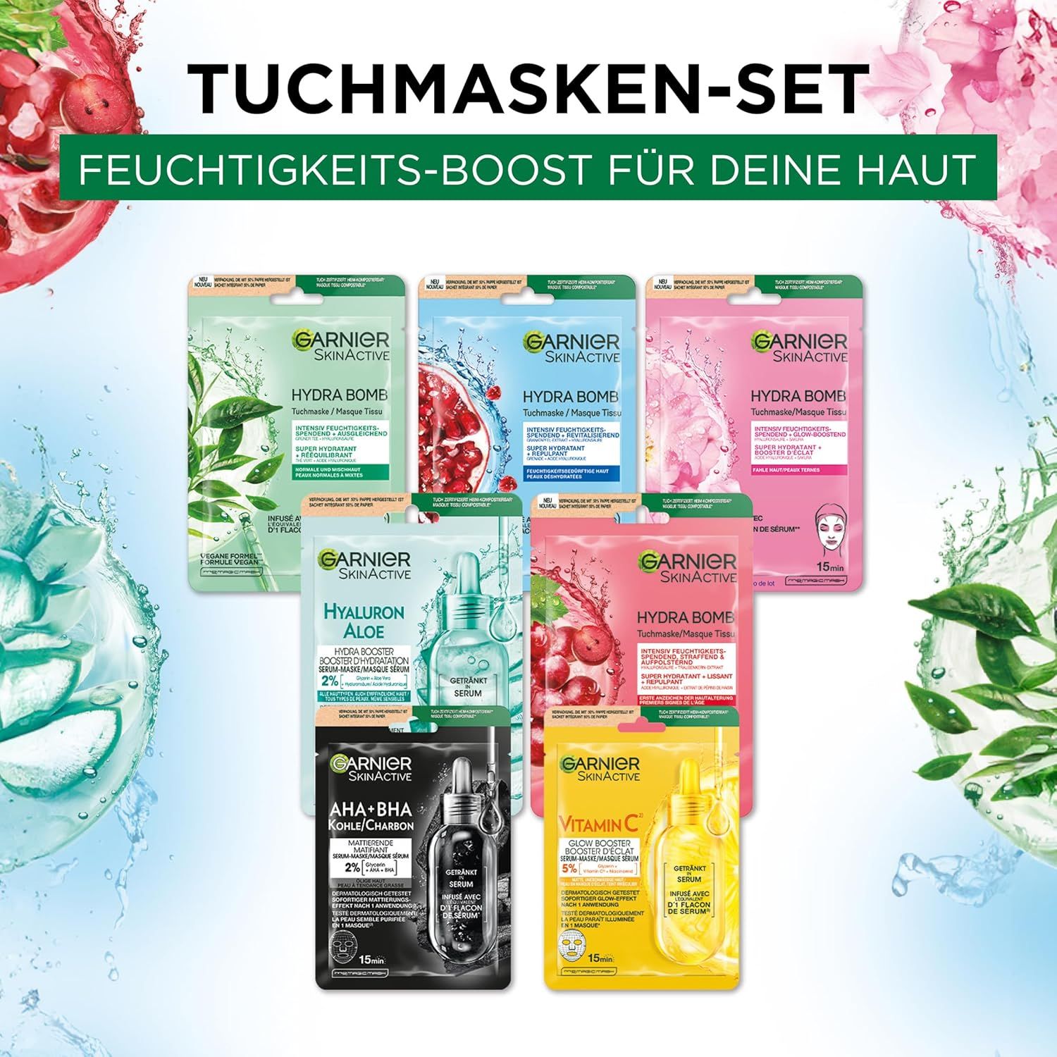 Garnier Tuchmasken Set