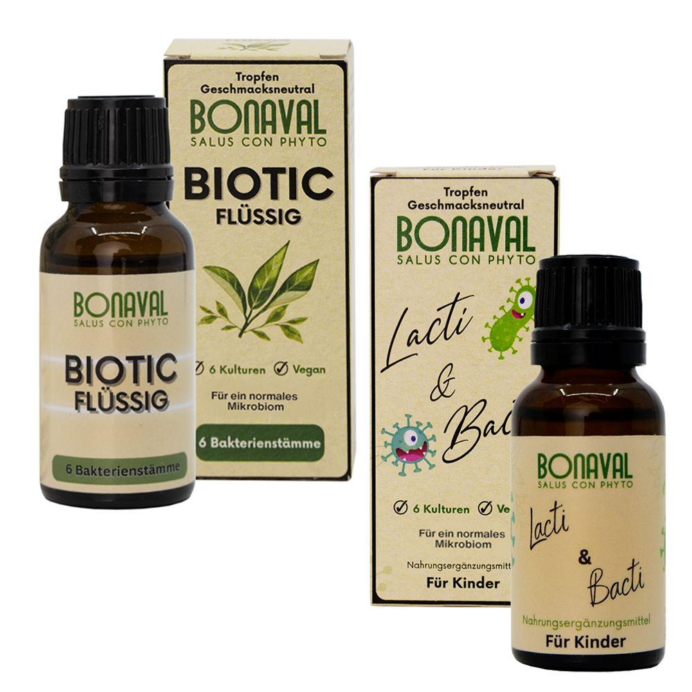 BONAVAL Biotic flüssig 20 ml -  Aufbauende, grundlegende Darmflorakulturen, geschmacksneutral