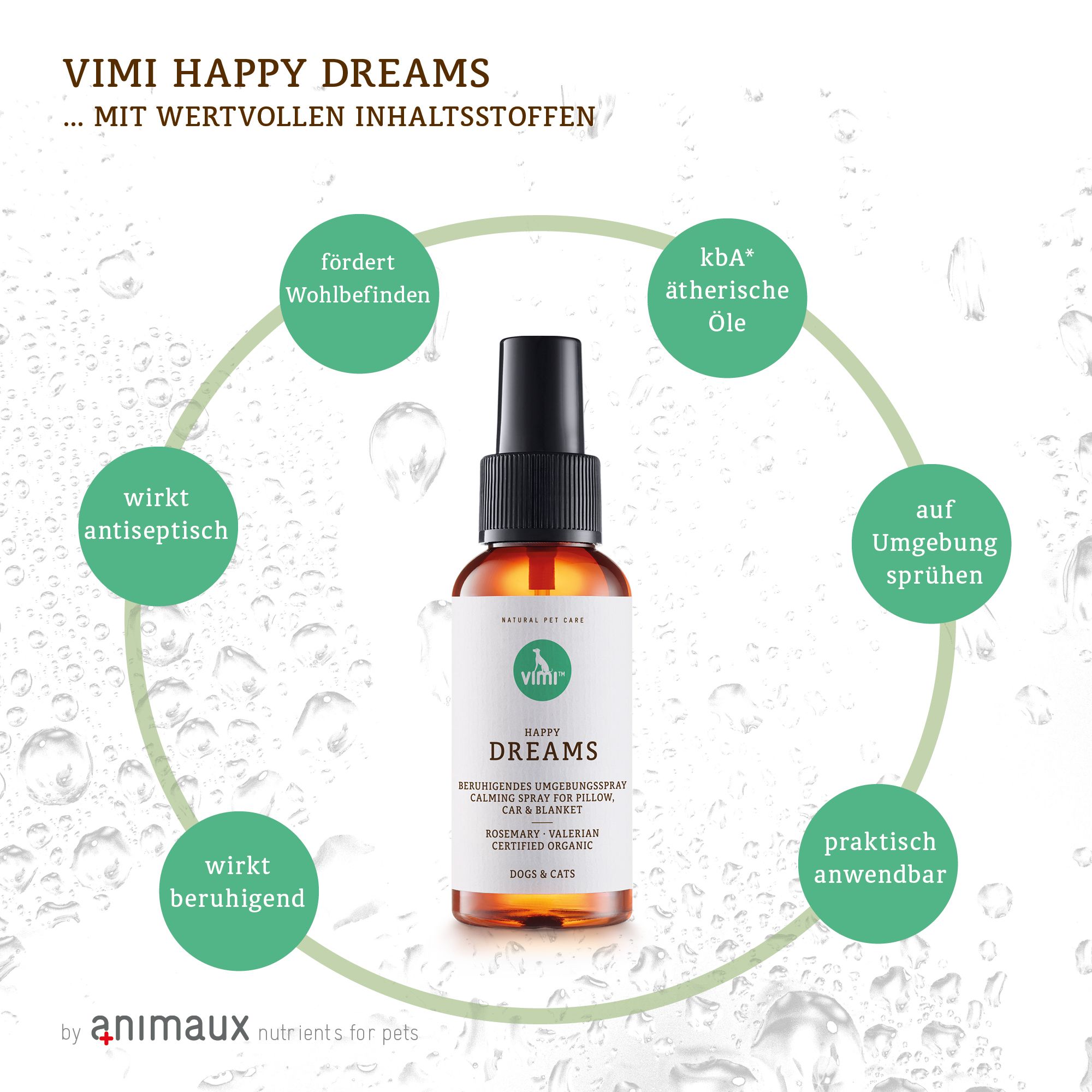 HAPPY DREAMS - Beruhigungsspray für Hund und Katze