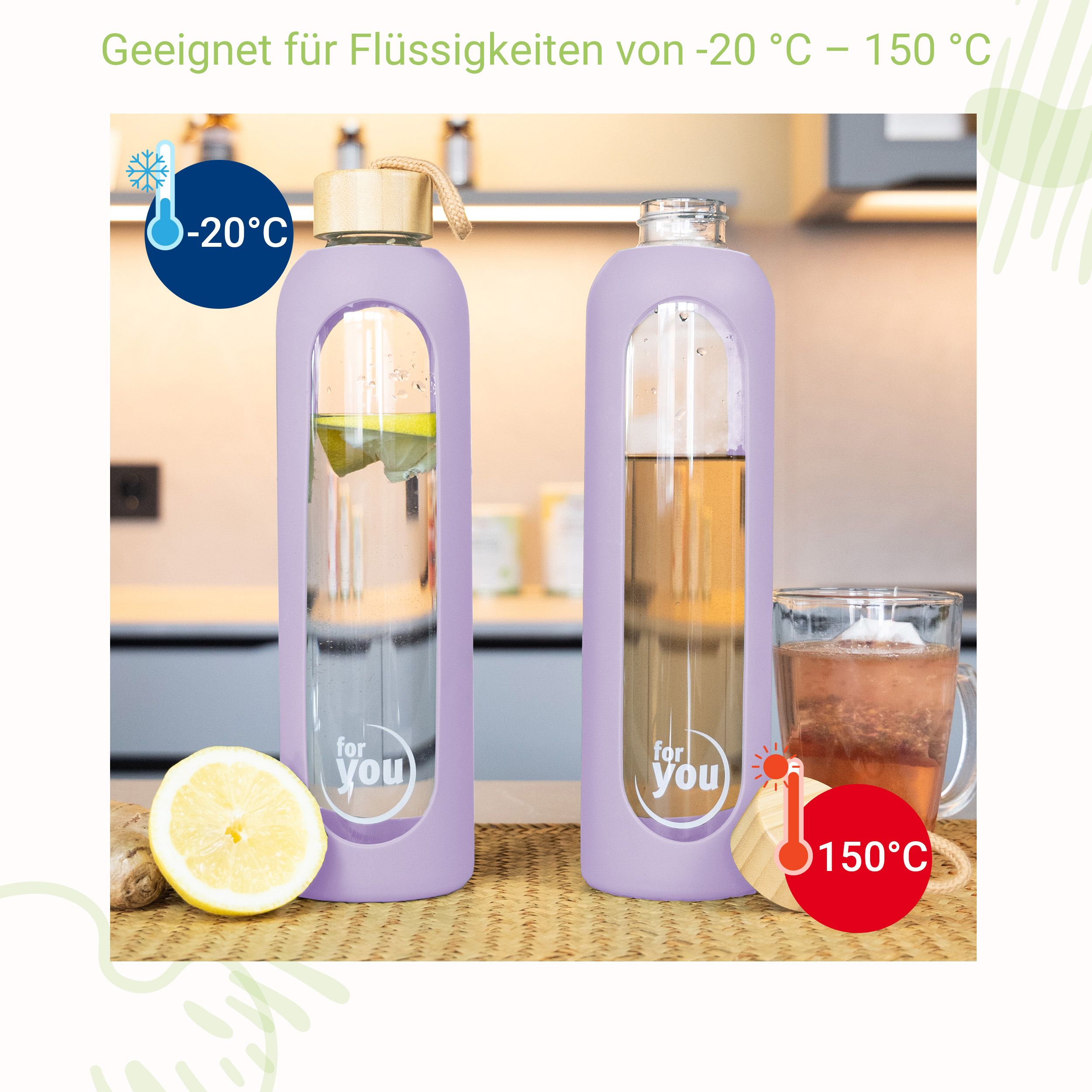 for you Nachhaltige Trinkflasche Doppelpack