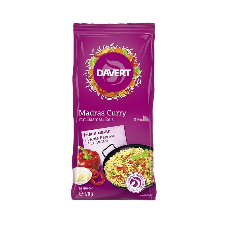 Davert - Madras Curry mit Basmati Reis