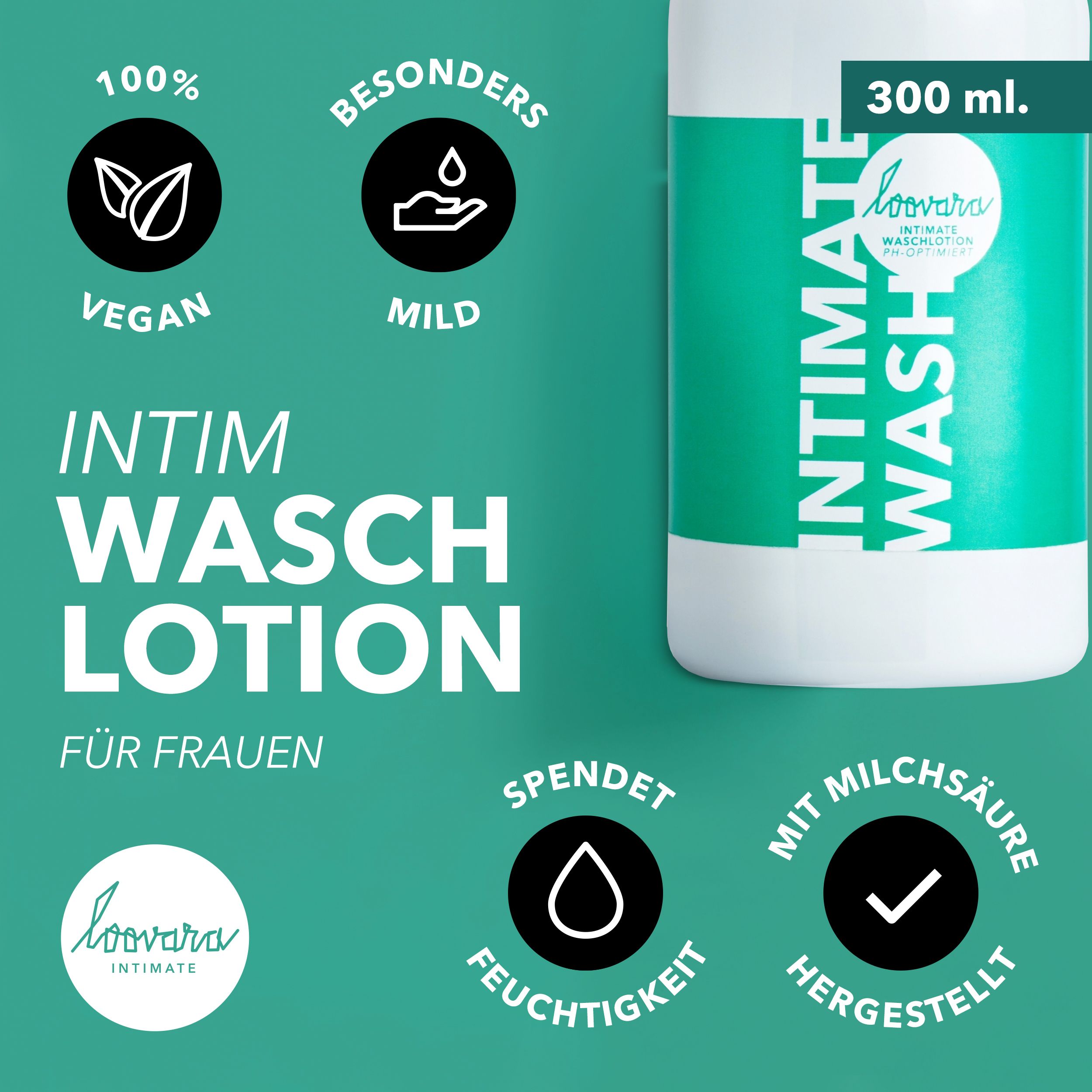 Loovara Intim Waschlotion - INTIMATE WASH - Optimaler Ph-Wert 300 ml - SHOP  APOTHEKE