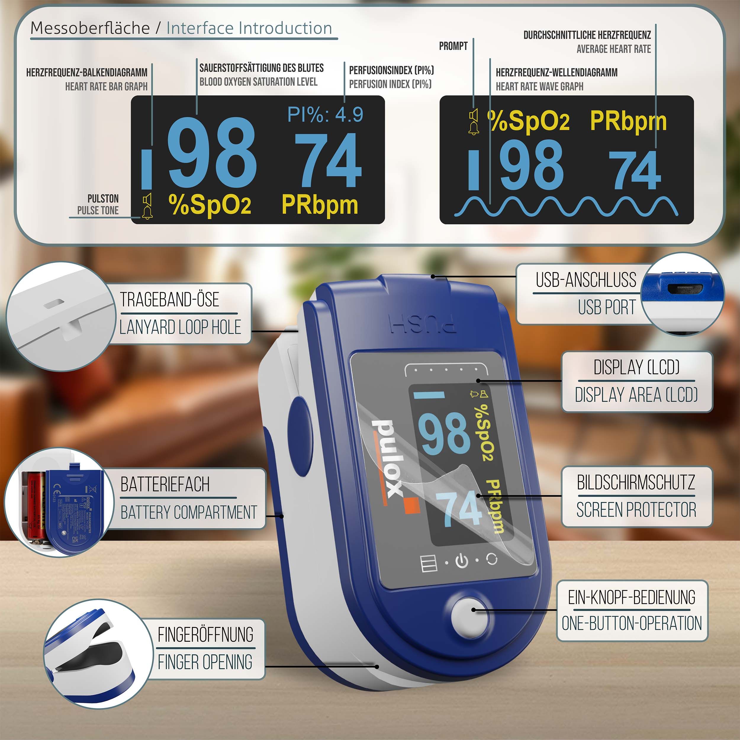 pulox Pulsoximeter PO-250