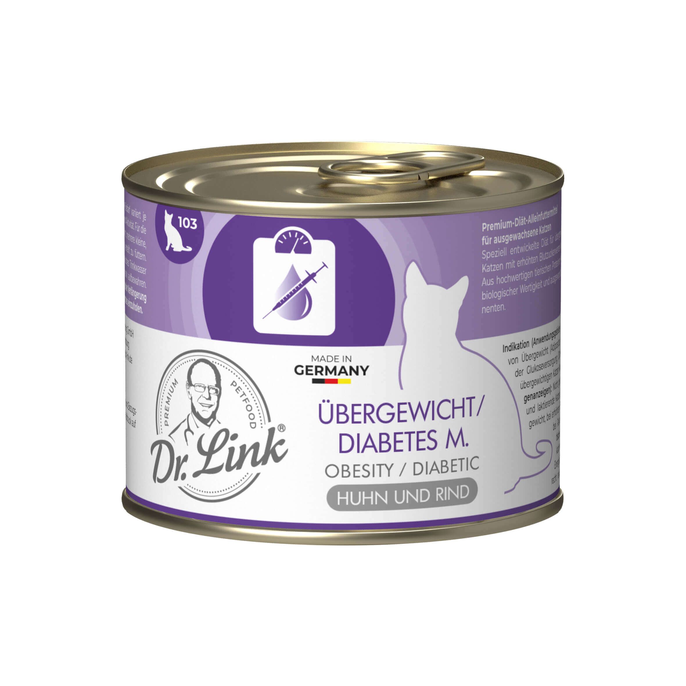 Dr. Link® SPEZIAL-DIÄT Übergewicht / Diabetes m. I Obesity / Diabetic Huhn und Rind