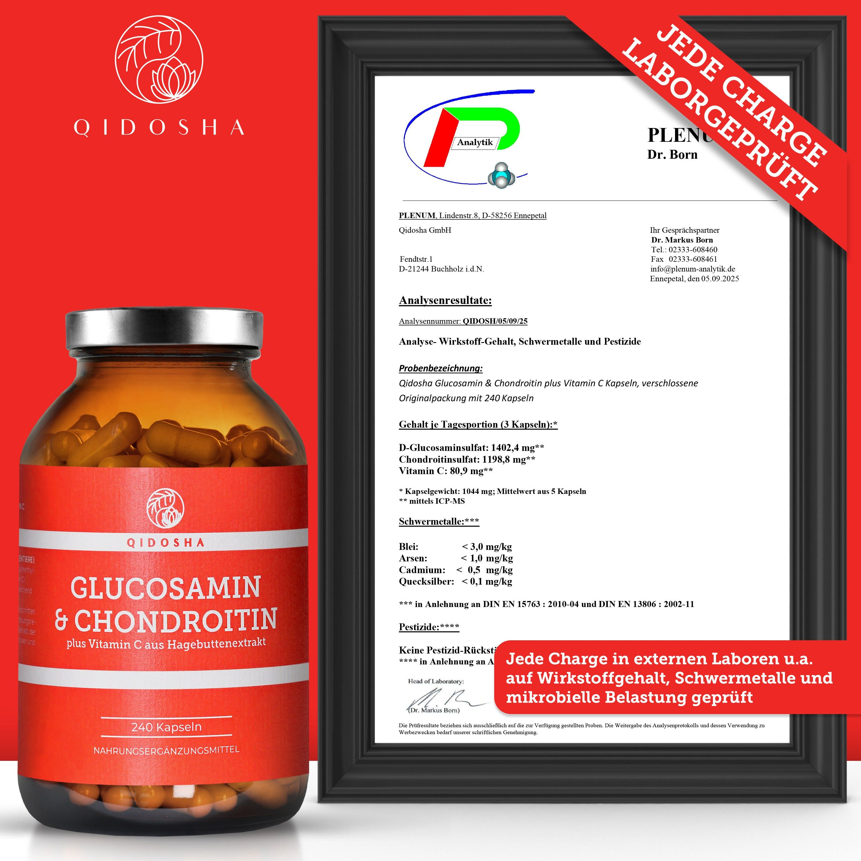 QIDOSHA Glucosamin & Chondroitin plus Vitamin C