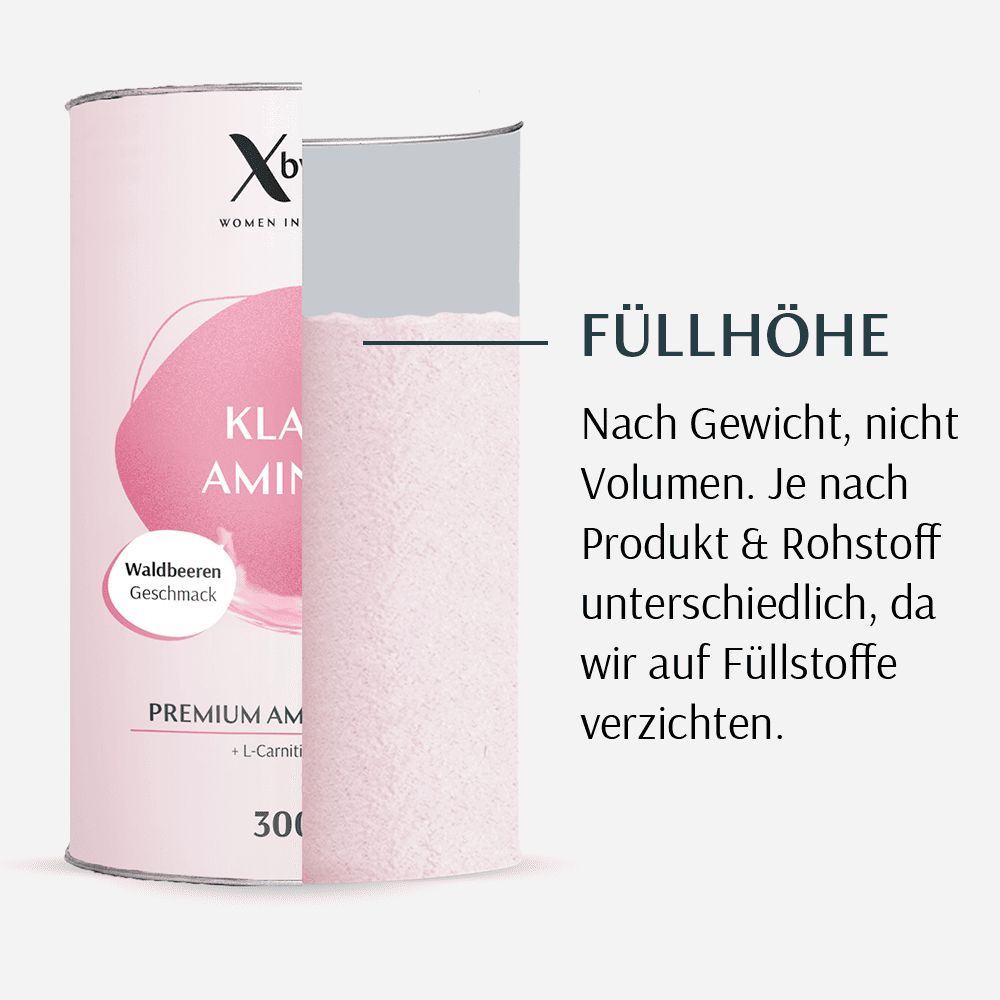 XbyX® Klare Aminos Waldbeere - Premium Aminosäuren Komplex - 8 essenzielle Aminosäuren (EAA)