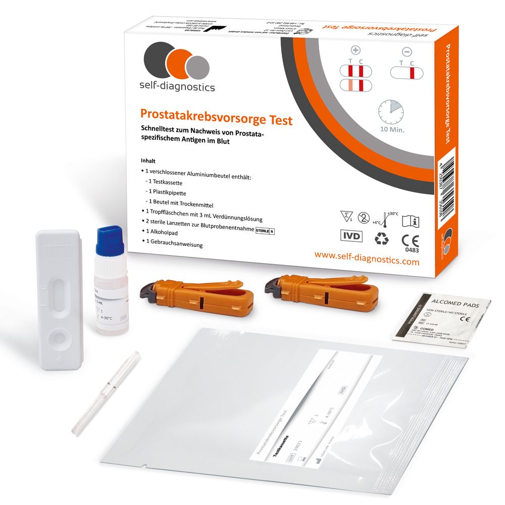 self-diagnostics PSA Schnelltest zur Bestimmung von Prostatakrebs Symptomen zu Hause 1 St Test