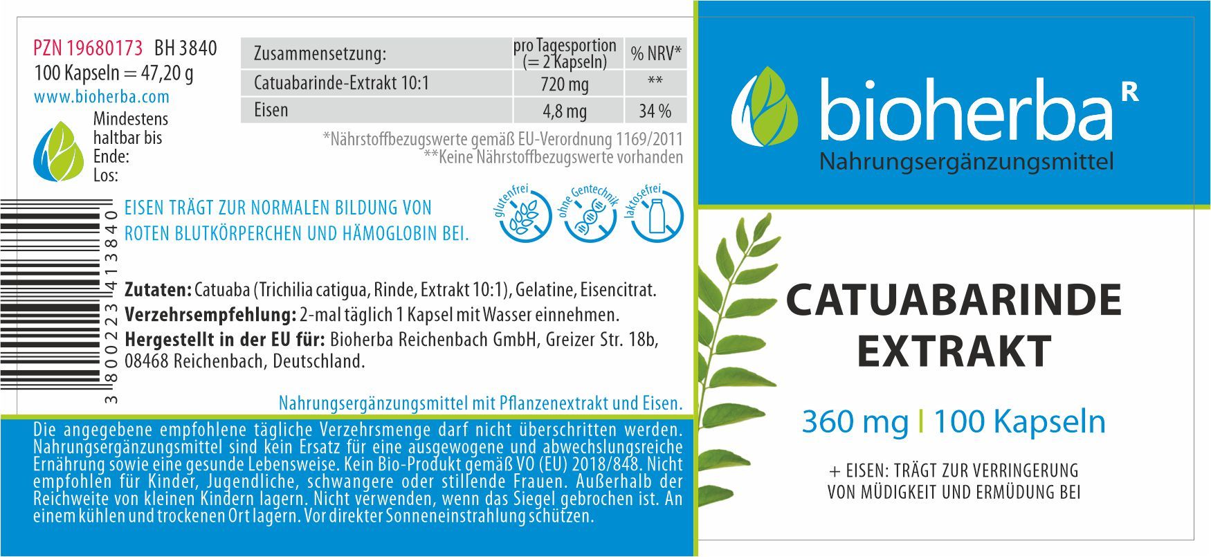 Bioherba Catuabarinde Extrakt Kapseln