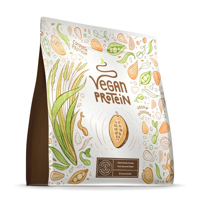 Alpha Foods Vegan Protein Chocolate Powder 600 g Pulver
