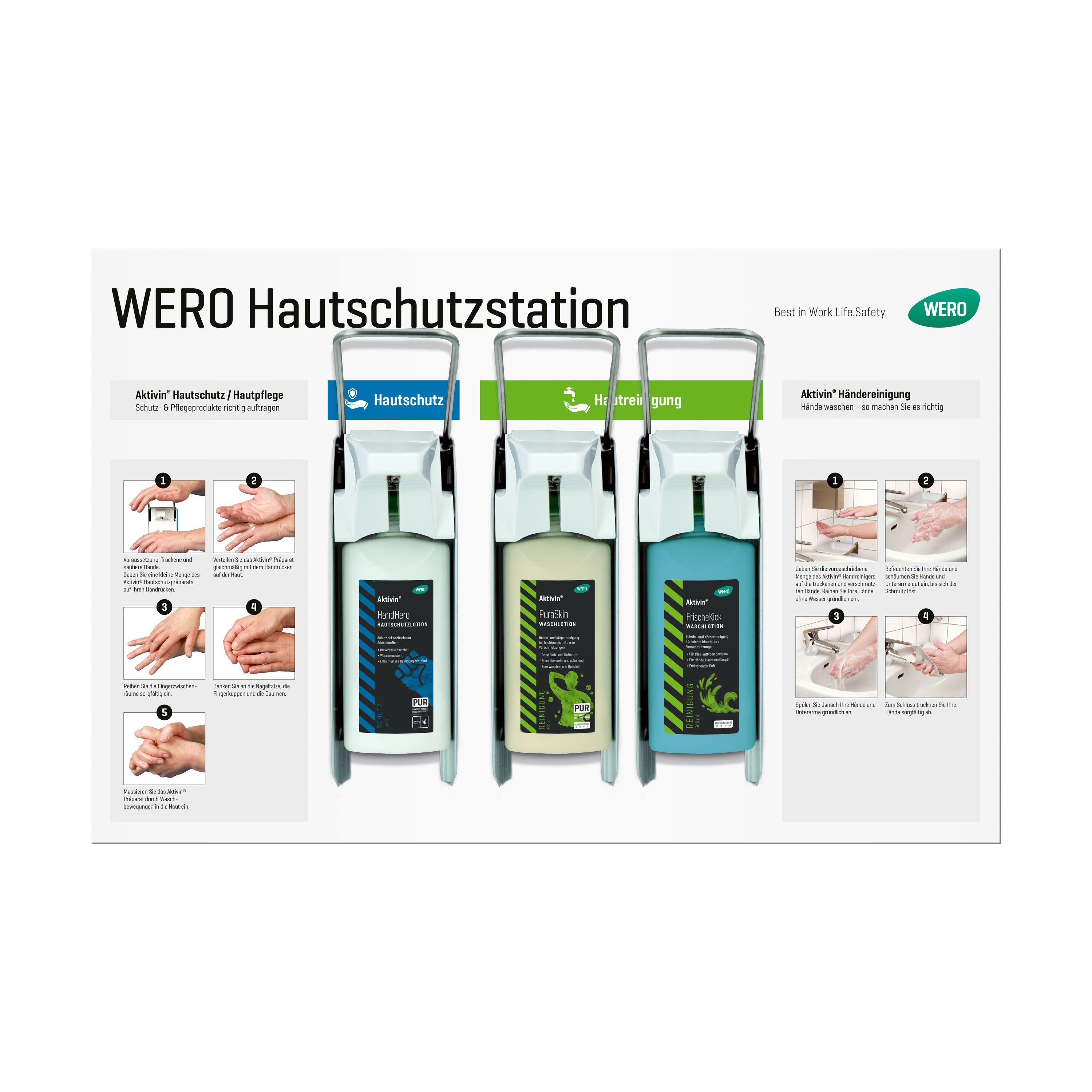 WERO Hautschutzstation für Hautschutz+Hautreinigung+Hautreinigung