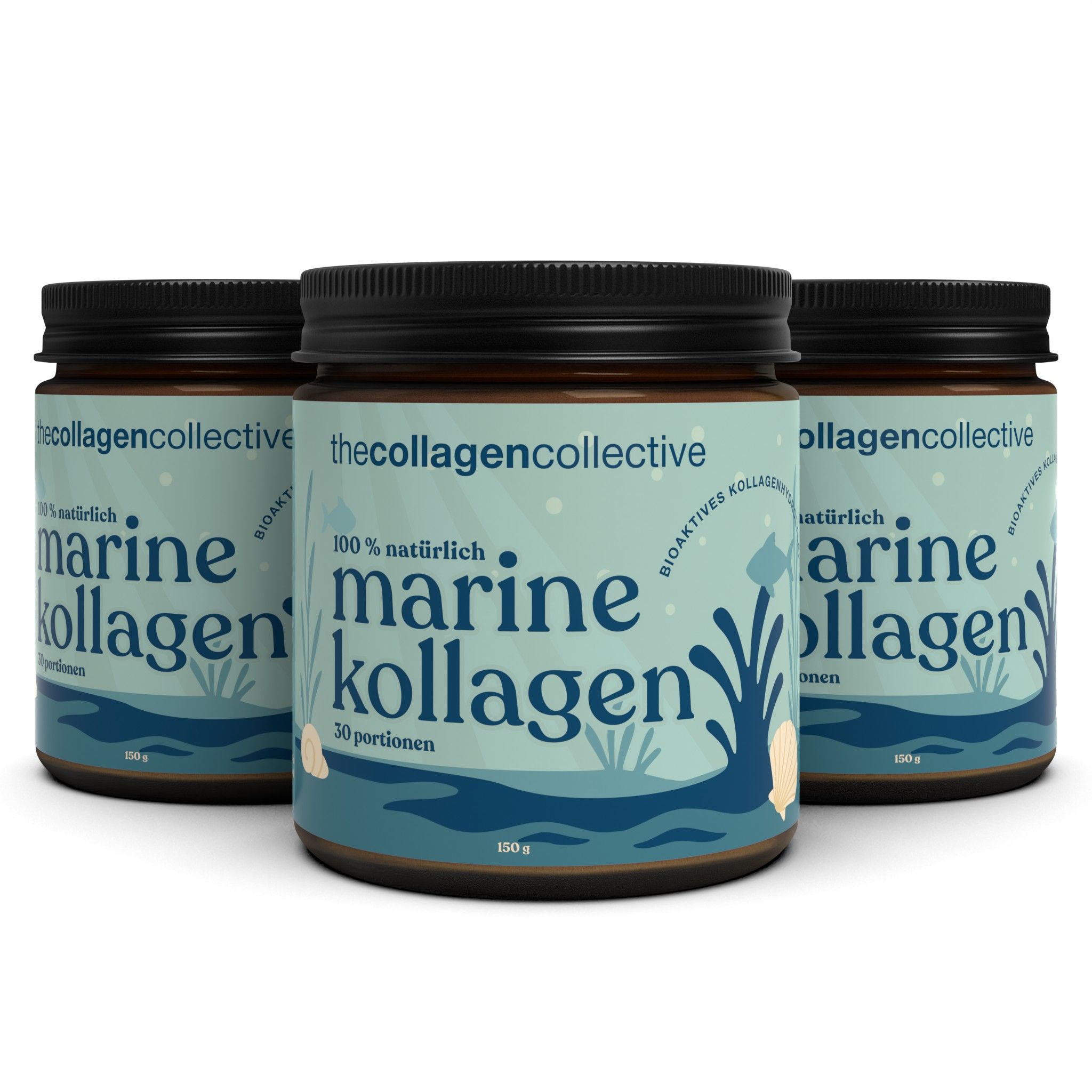 The Collagen Collective: Marine Kollagen Pulver 3x150 g